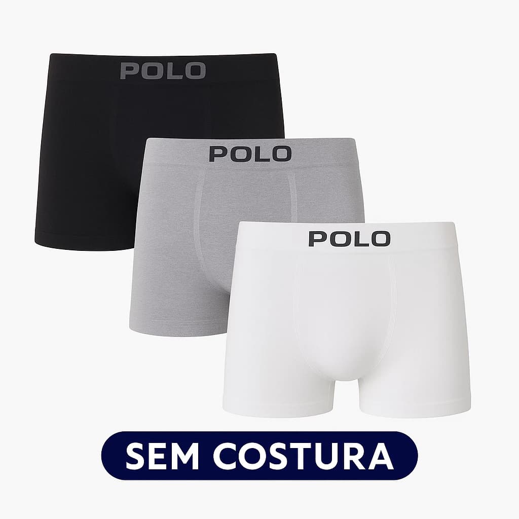 Kit 5 Cueca Boxer Sem Costura Microfibra Leve Poliamida Alta Elasticidade Academia Esporte Polo Star