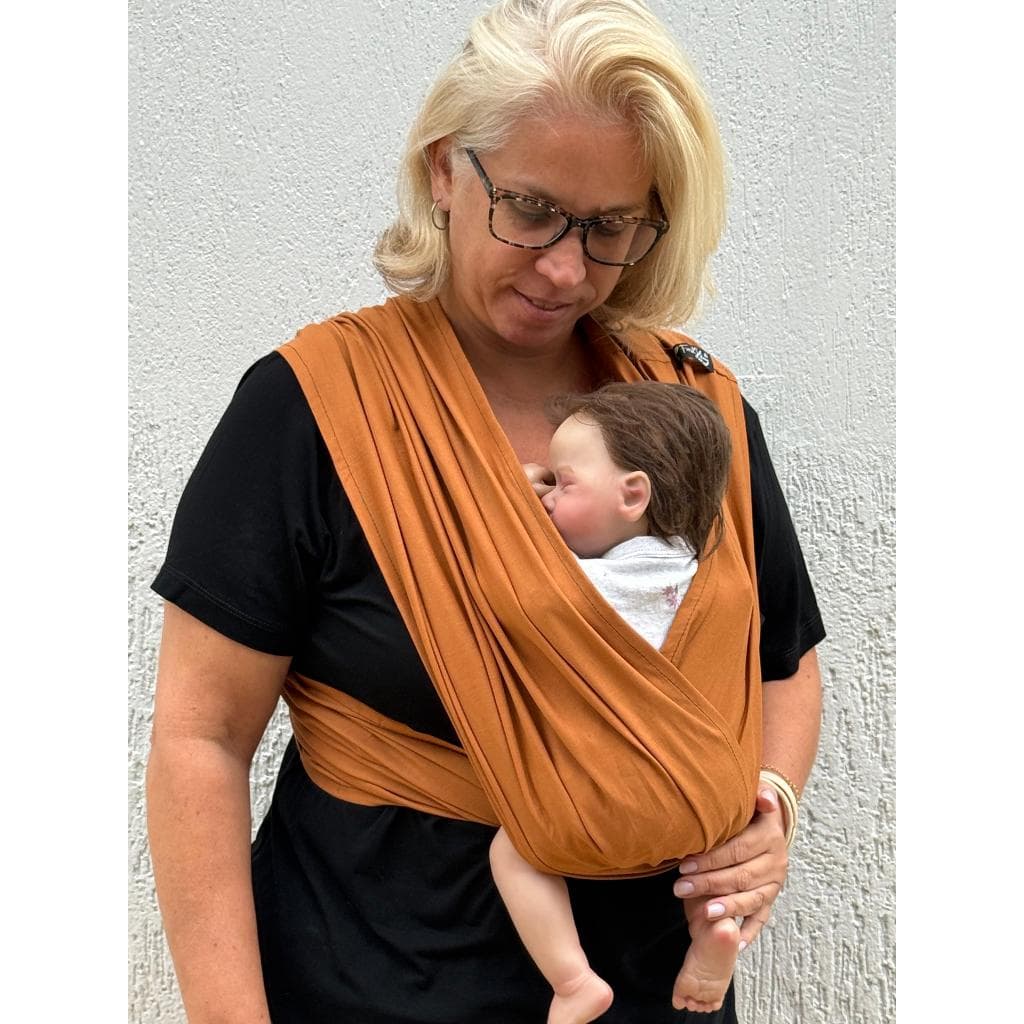 Sling de Vestir Carregador de Bebê FastSling Baby Sling PiêPaô Caramelo