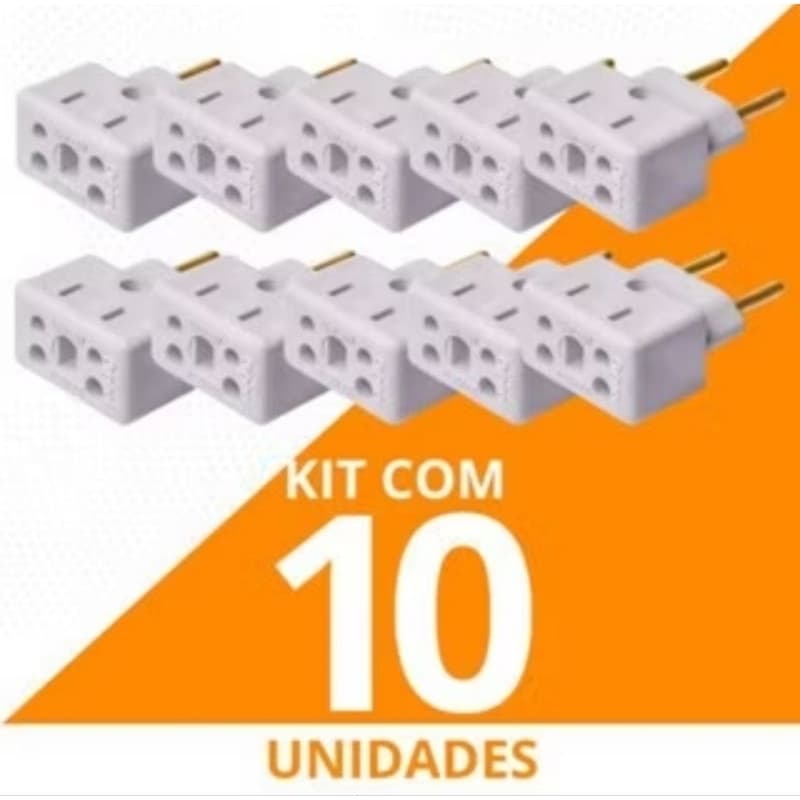 Adaptador de tomada bob original 10/20 Amperes kit 10 unidades
