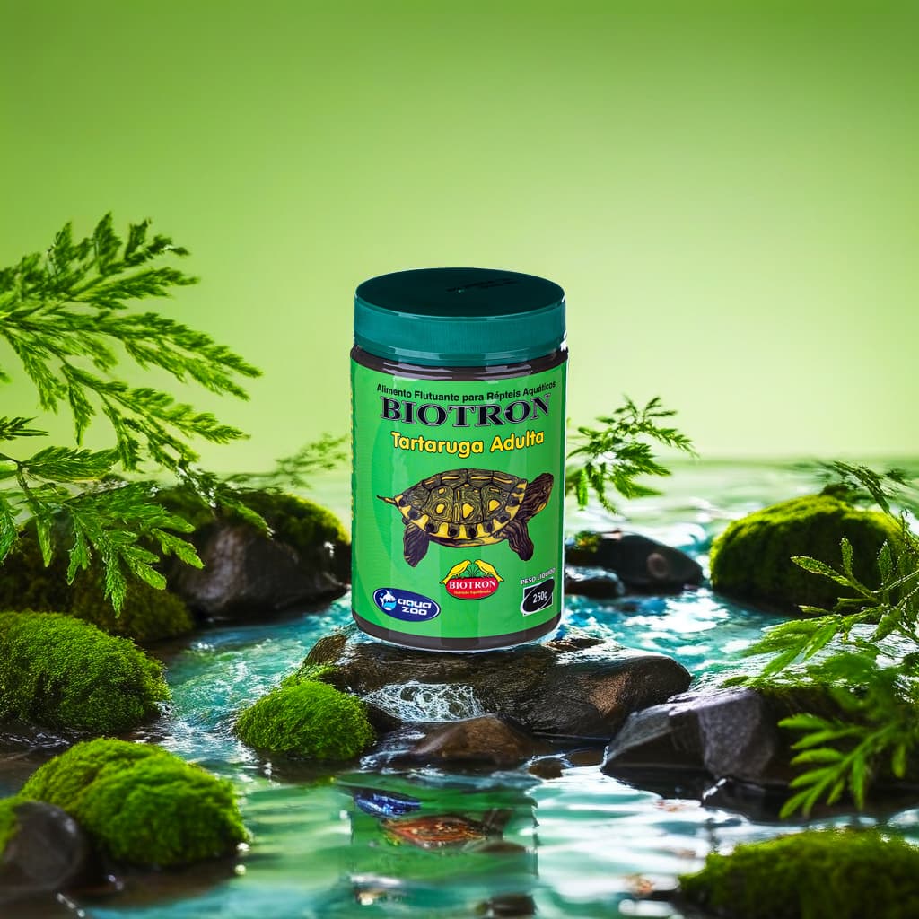 Ração Tartaruga Aquática Biotron Adulta Flutuante - 250g - Nutrição Completa