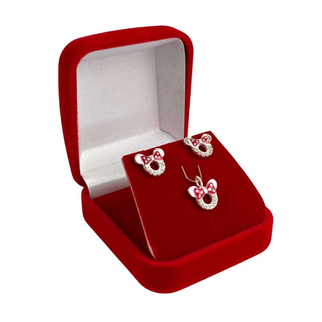 Caixinha de Veludo Para Colar, Pingente e Brinco.