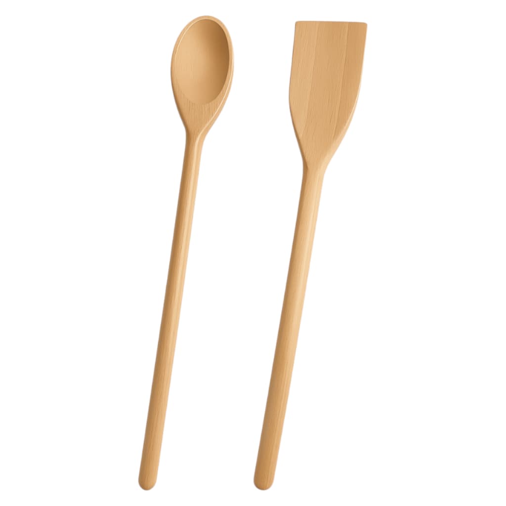 Kit Colher e Pá de Madeira 80cm Para Cozinha Industrial, Panelões e Caldeirões