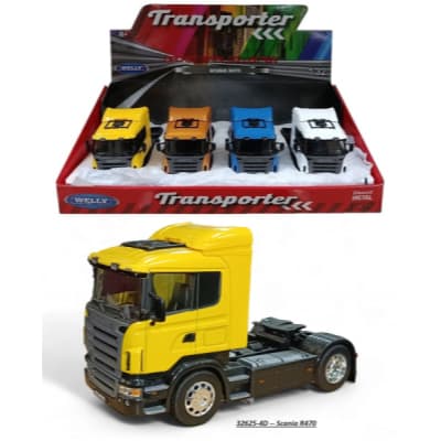 MINIATURA Caminhão Scania R470  TOCO 1:32 Welly UNIDADE