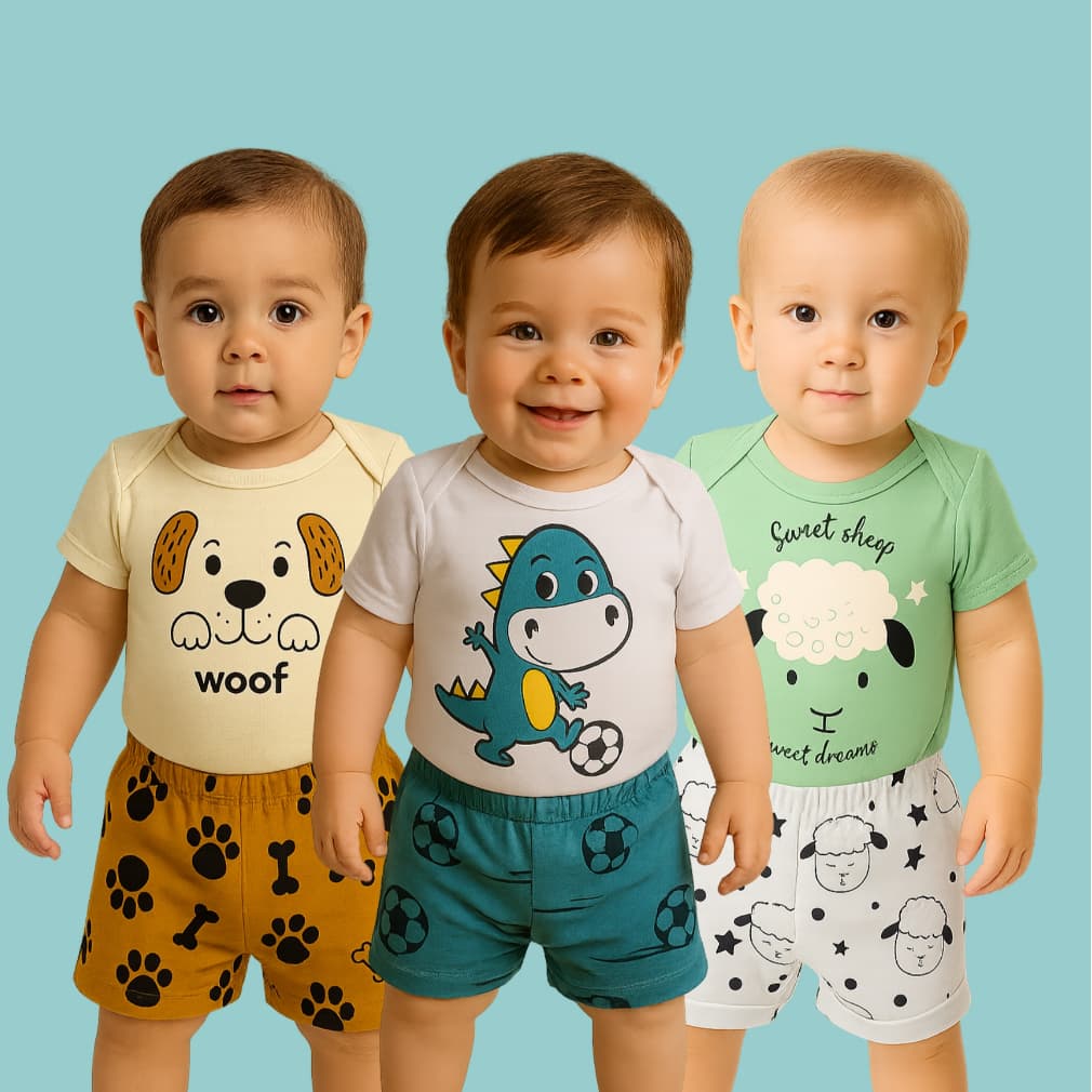 👶 Conjunto Infantil Bebê Masculino Meninos -100% Algodão Suedine🧵 | Conforto e Estilo