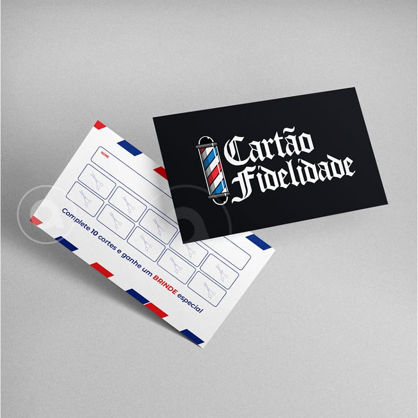 Cartão Fidelidade - Barbearia / Salão - Arte Pronta