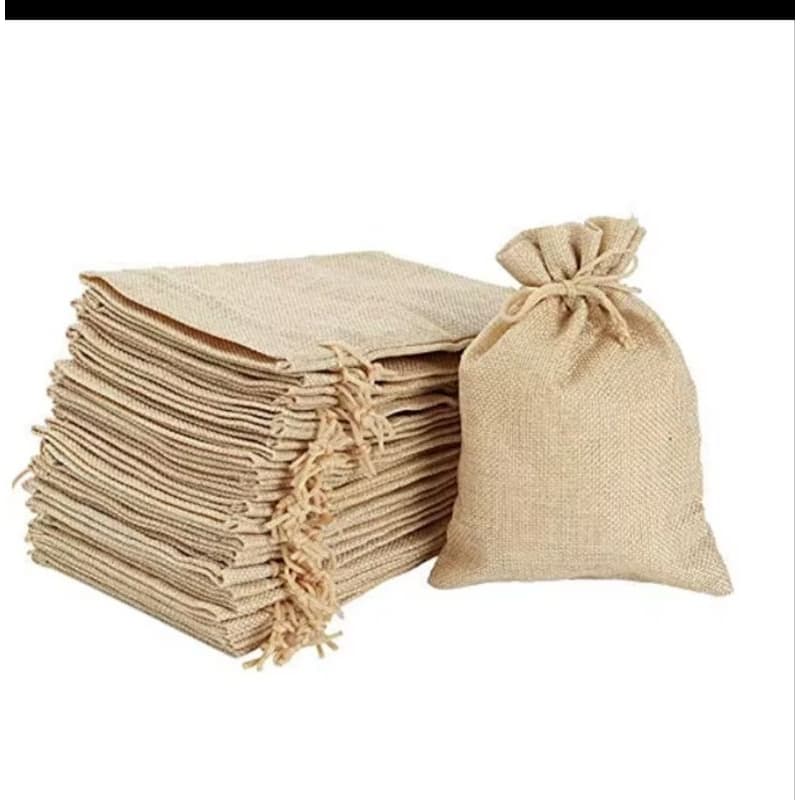 Kit Com 10 Unidades Saco da Juta Tamanho 10x15 Algodão Crú. Entrega Imediata.