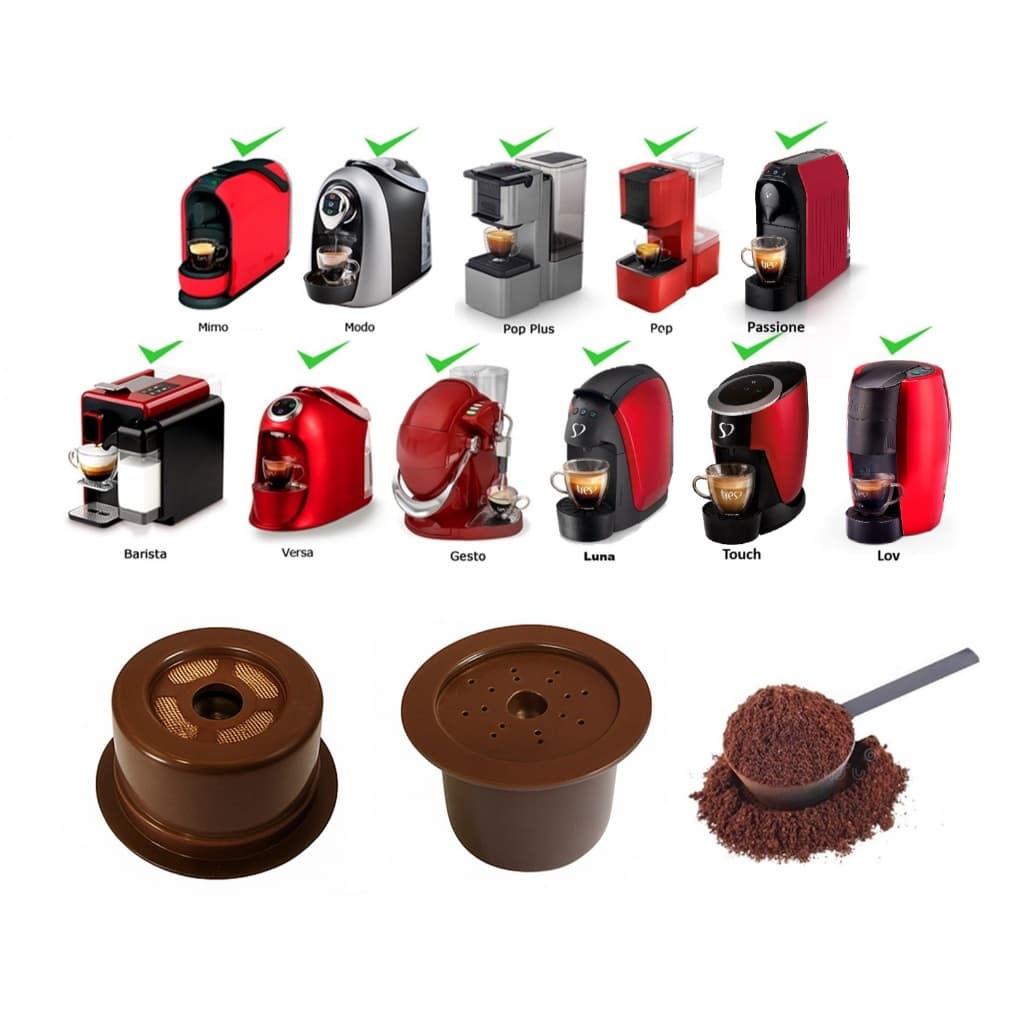 3 Cápsula Três Corações Recarregáveis Reutilizáveis Com Colher