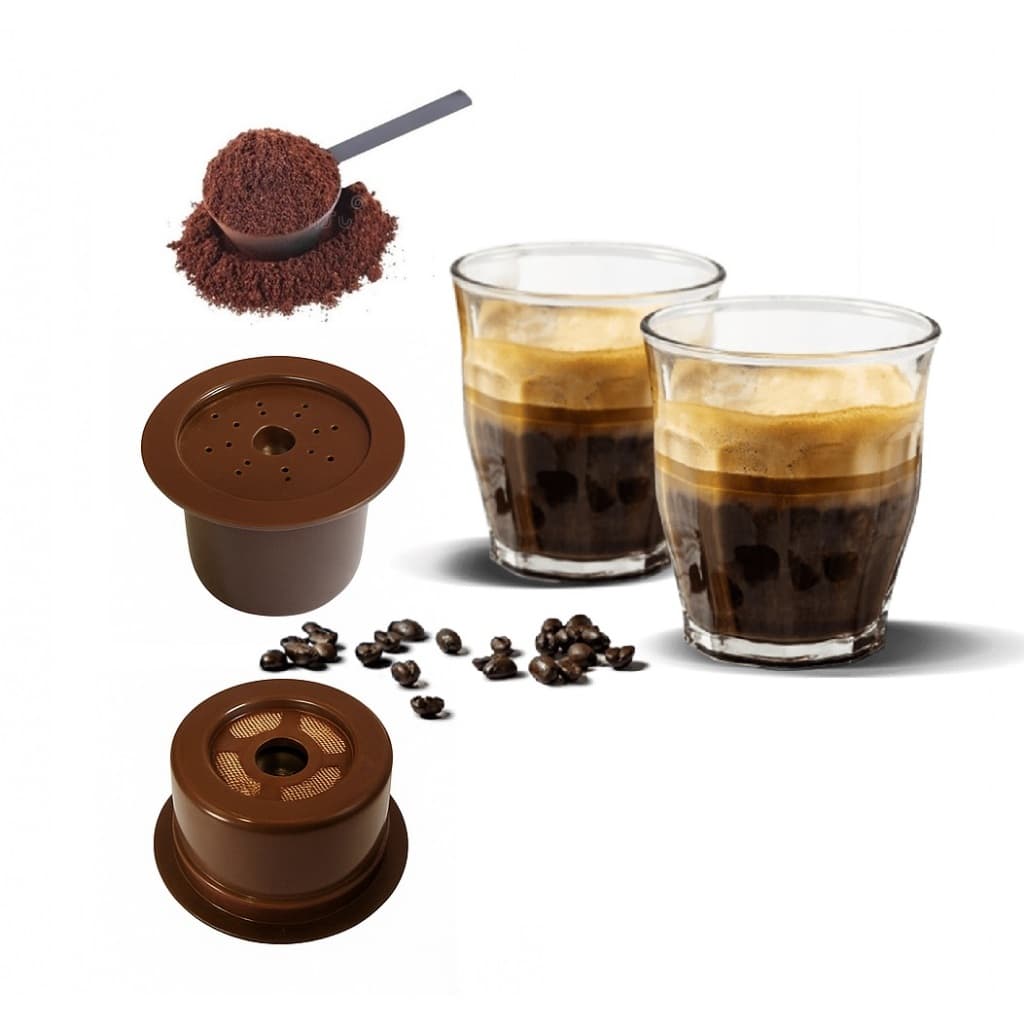 Kit 4 Cápsula Três Corações Recarregável Reutilizável Com Colher