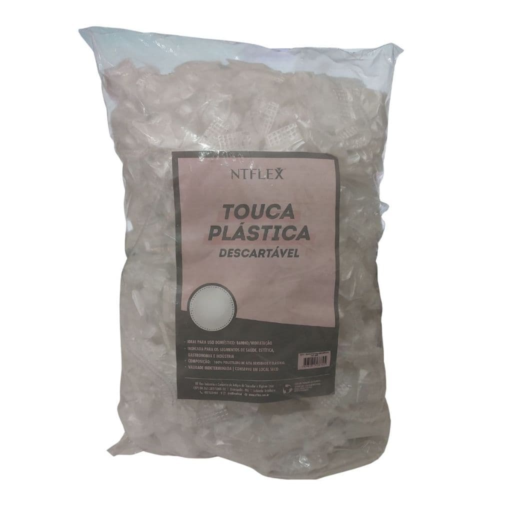 Touca Plástica Descartável Resistente Para Banho NTFlex