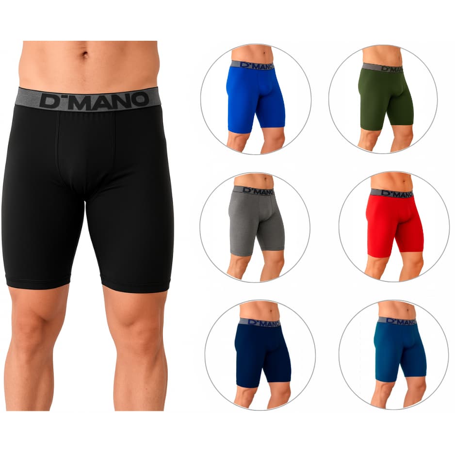 kit 5 Cuecas Ciclista Long Leg Romantic Original Revenda Adulto