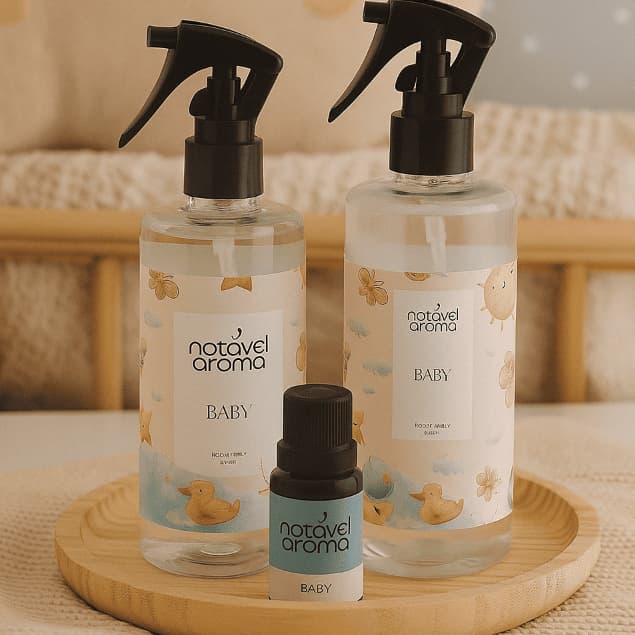 Kit Agua Perfumada + Home Spray + Essencia Baby - Notável Aroma