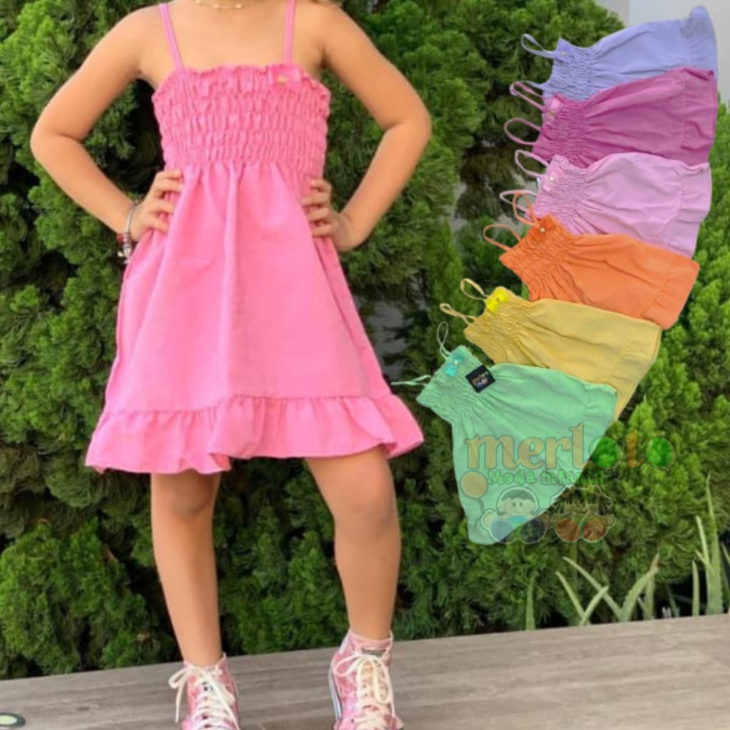Vestido Infantil Elastico 6 meses a 4 anos