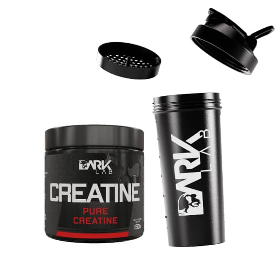 Kit Creatina 100% Pura Monohidratada 300g / 150g + Coqueteleira Fuse 700ml - Dark Lab