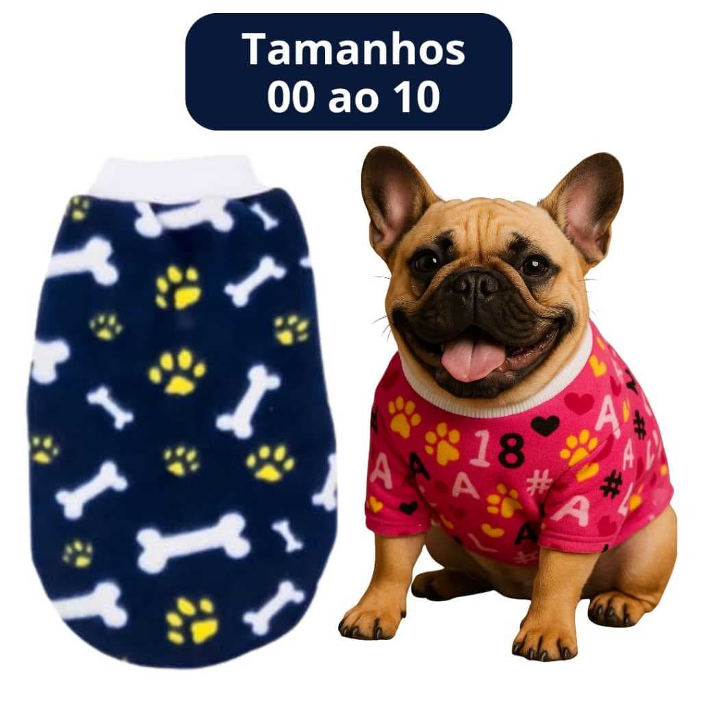 Roupinha Soft Inverno Para Cachorro do tamanho 00 ao 10 Pequeno, Médio e Grande Porte.