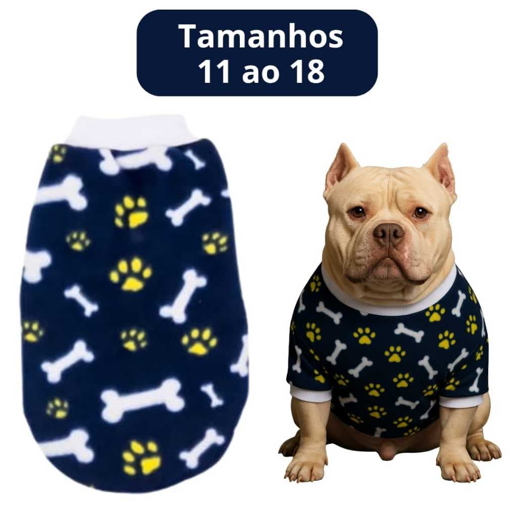 Roupinha Soft Inverno Para Cachorro do tamanho 11 ao 18 Médio e Grande Porte.
