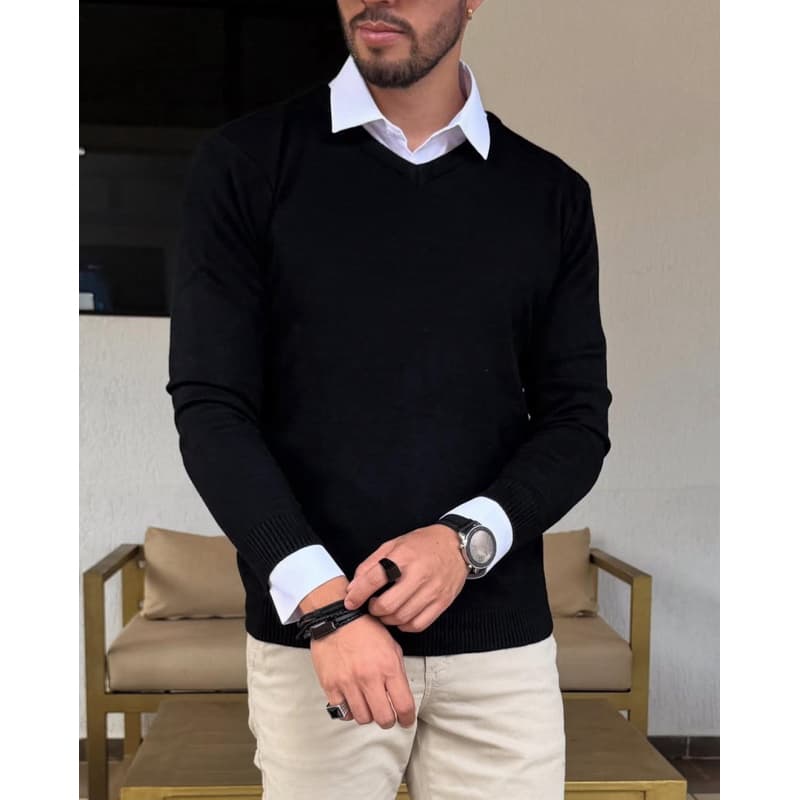 blusa suéter masculino tricot trico gola careca fabricado com linha acrílica de altíssima qualidade.