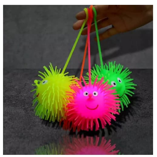 kit 2 pcs Ioio Com Luz Nariz longo Puffer Ball Bolinha Infantil Bola Mamona brinquedo