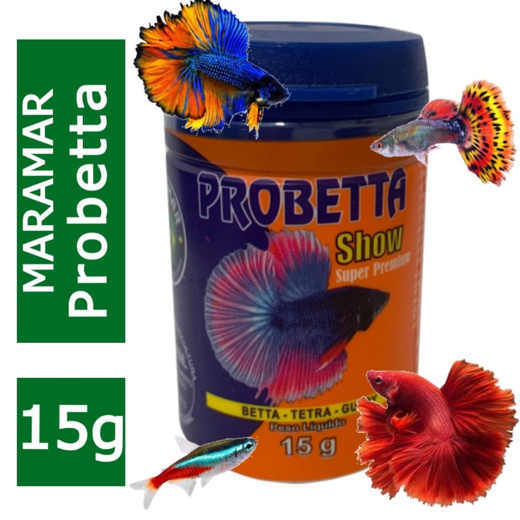 Ração Para Peixes Betta Probetta Show 15g Para Peixe Beta, Tetra, Neon, Guppy e Tropicais Pequenos