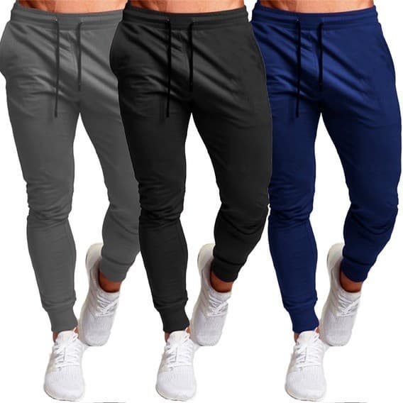 3 CALÇAS MASCULINA JOGGER ACADEMIA ESPORTES - MOLETOM FOFINHA - REGULAGEM NA CINTURA