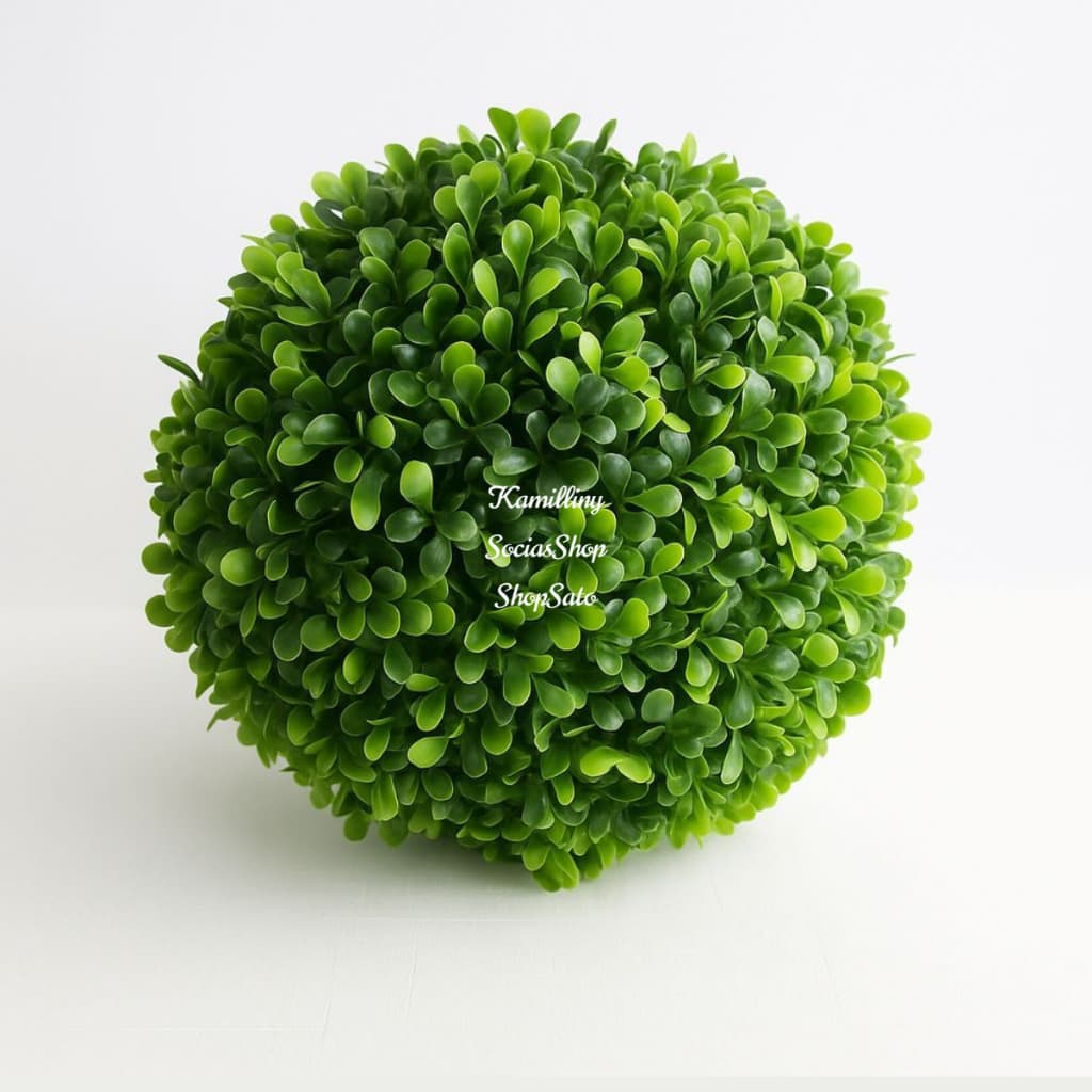 Kit 2 Bolinhas Buchinho Artificial Decorativa 13cm Premium Verde Decoração