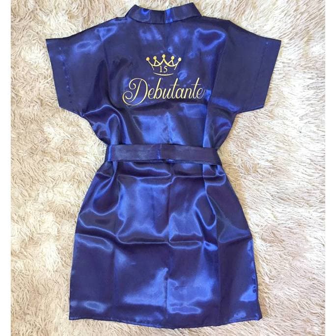 Robie Hobby Robem Robe de Cetim Bordado Debutante Coroa 15 anos Promoção *Leia o anúncio antes de efetuar a compra*