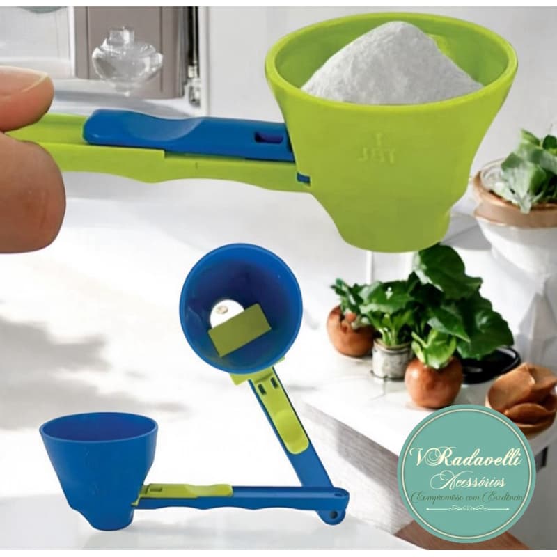 1 Funil De Colher  De Medição para Pó Mais Longo Do Punho Para A Garrafa De Água