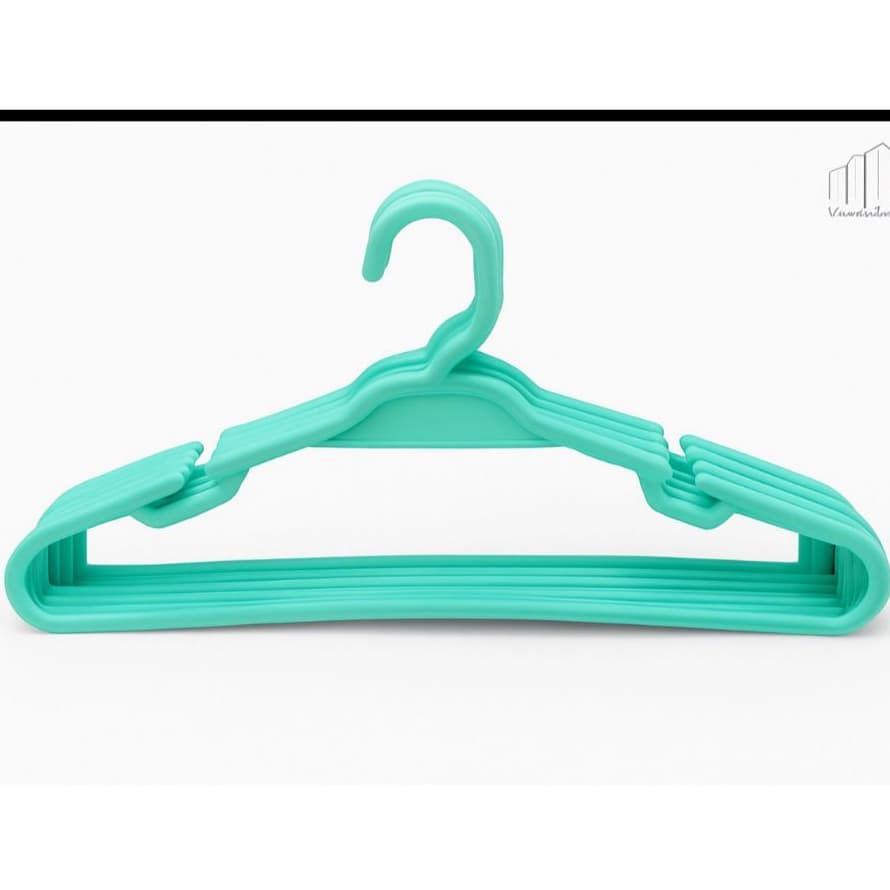 KIT 50 CABIDE INFANTIL BEBÊ VERDE - KIT 50 PEÇAS 0 A 7 ANOS