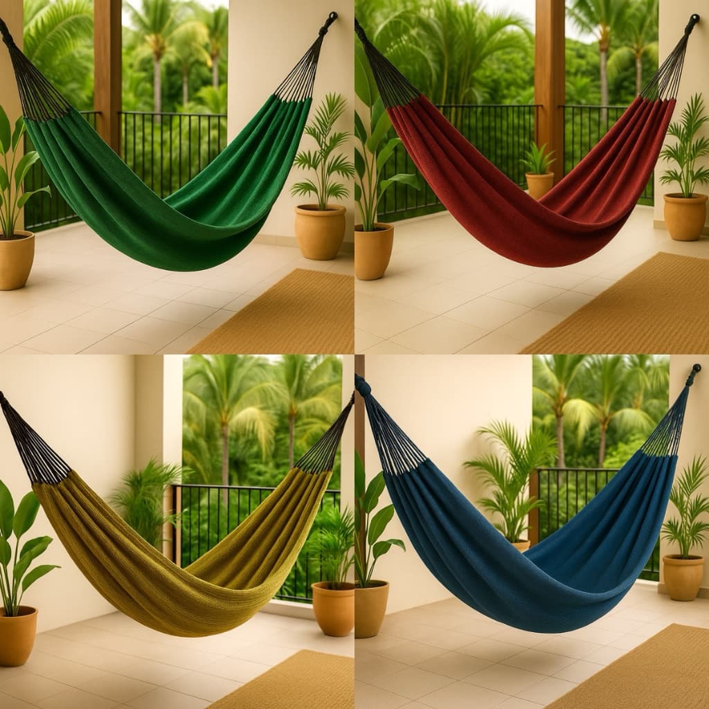 Rede de Dormir Casal Algodão Reforçada P/ Descanso Em Varanda Quarto