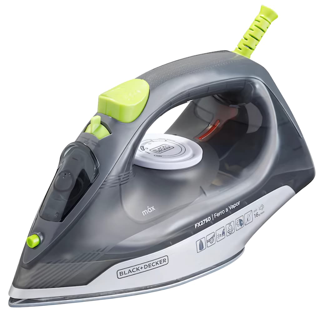 Ferro Vapor Black+Decker FX2750 Base Cerâmica Gliss Antigotejamento Autolimpante Doméstico Vertical