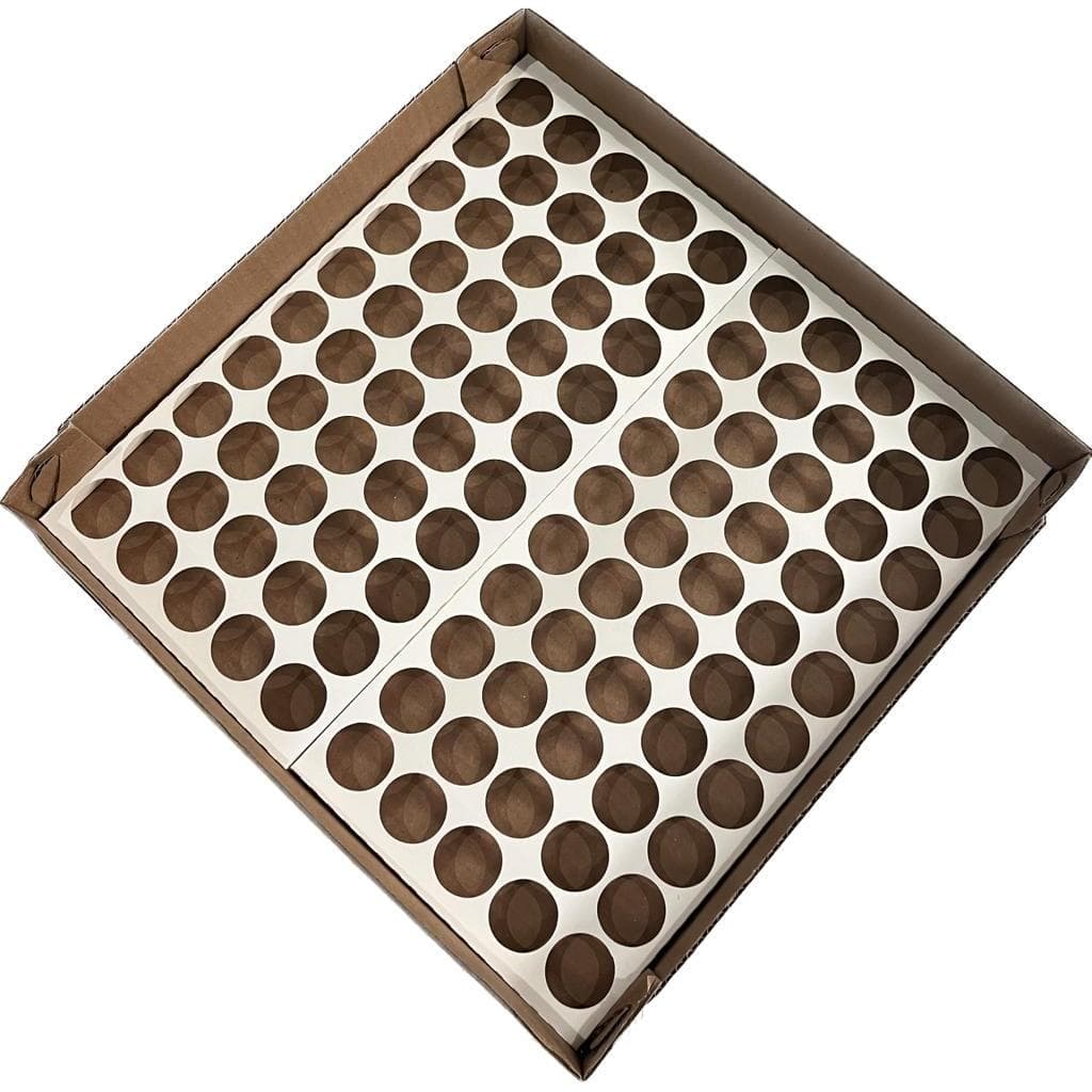 Caixa Transporte 100 Doces Com Berço 35x35x5 Cm Branca (10 Unidades)