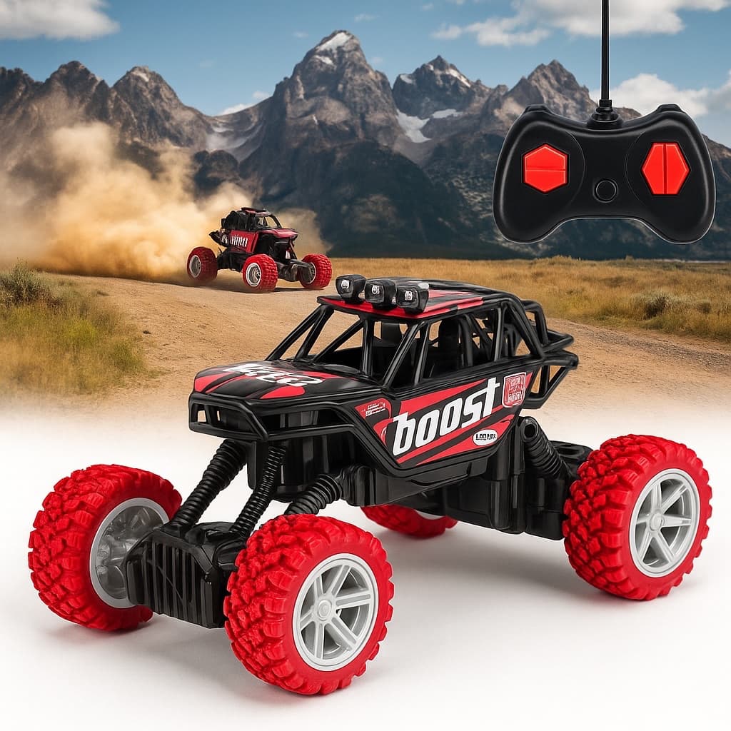 Carrinho de Controle Remoto Anda Na Terra Jeep Off Road Rock Crawler Brinquedo Infantil Barato