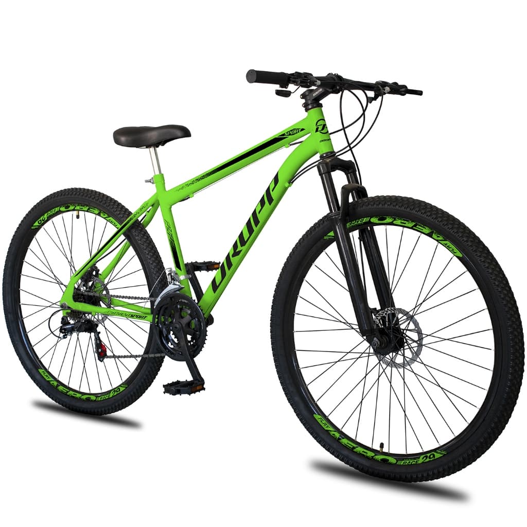 Bicicleta Aro 29 Dropp Sport Aço Carbono 21 Marchas Vel Freio a Disco e Suspensão