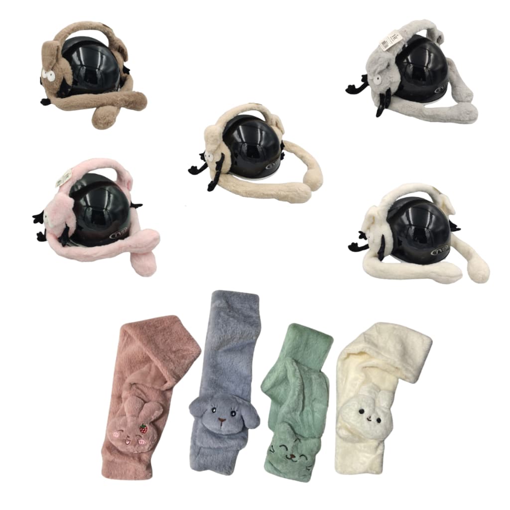 Cachecol Infantil Gola Pelúcia + Tiara Levanta Orelha