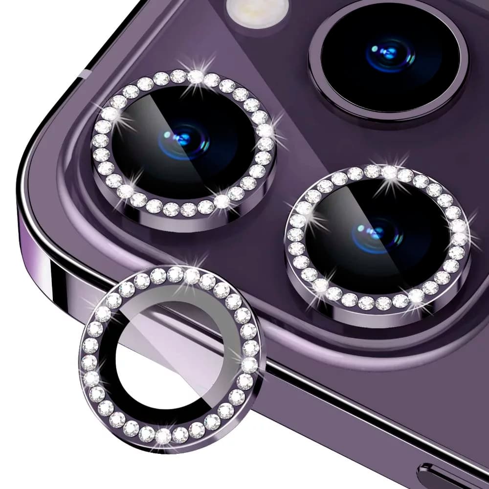 Kit Película De Lente De Câmera Com Brilho De Vidro Para iPhone 14/14 Plus/14 Pro Max