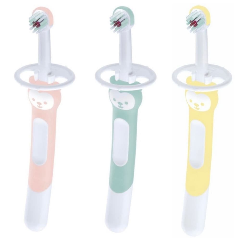Escova Dental Bebê Mam Training Brush 5+ Meses Azul ou Rosa