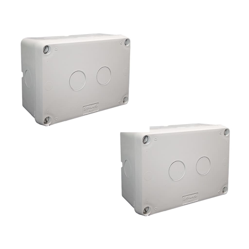 2x Caixa de Proteção Organizadora Hermética Multiuso Cftv Ip65 16x11x7 cm - 2562
