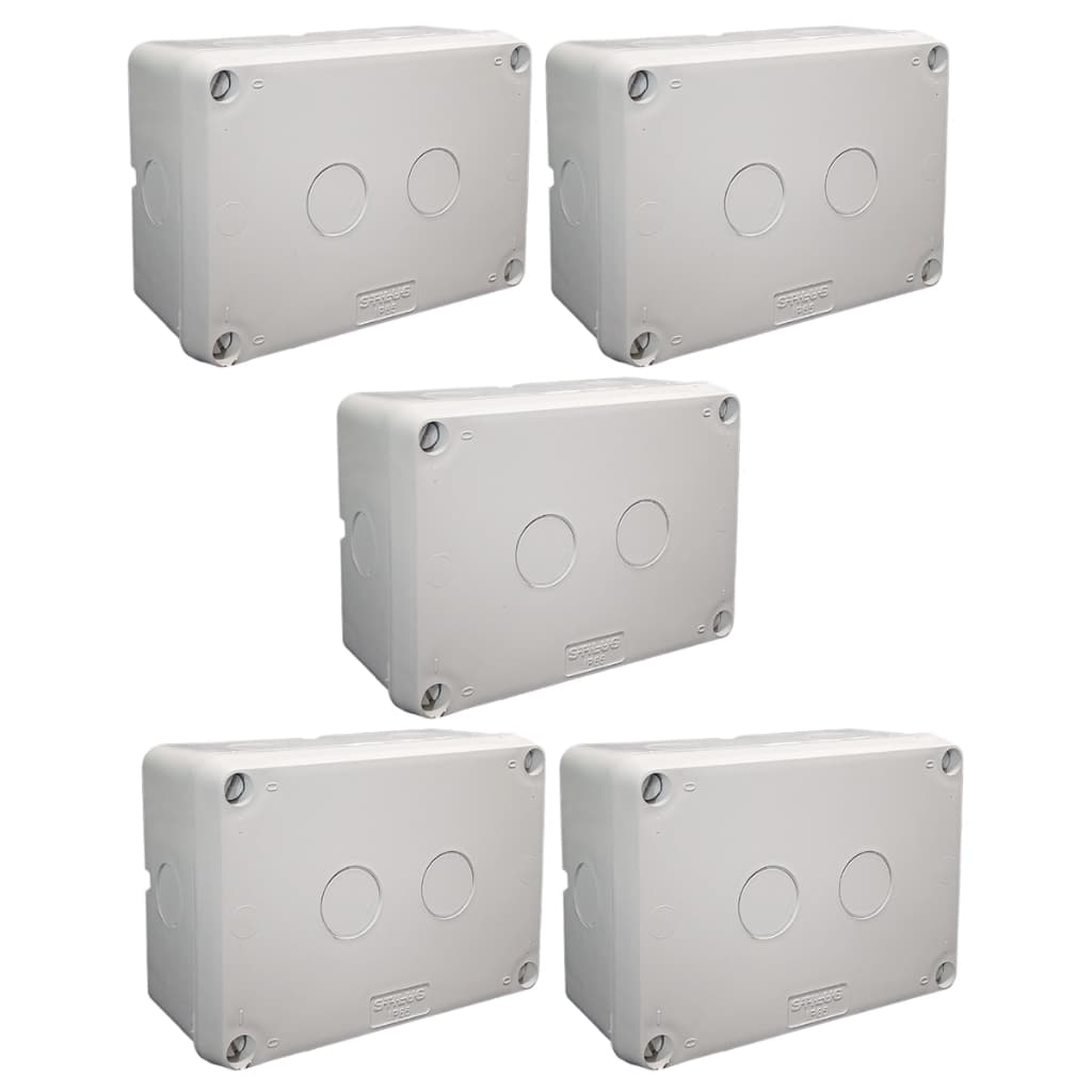5x Caixa de Proteção Organizadora Hermética Multiuso Cftv Ip65 16x11x7 cm - 2562
