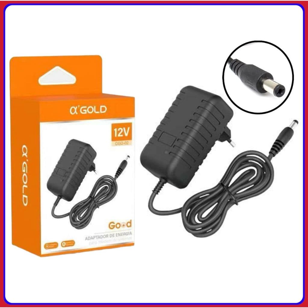 Adaptador de energia 12V  Para modem de internet Fonte 12V 2A Estabilizada Chaveada Bivolt Cftv Fita Led
