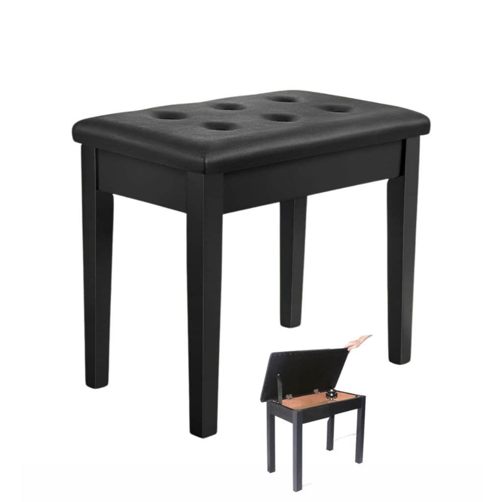 Banco para piano banqueta teclado Sonata Madeira couro Ba100