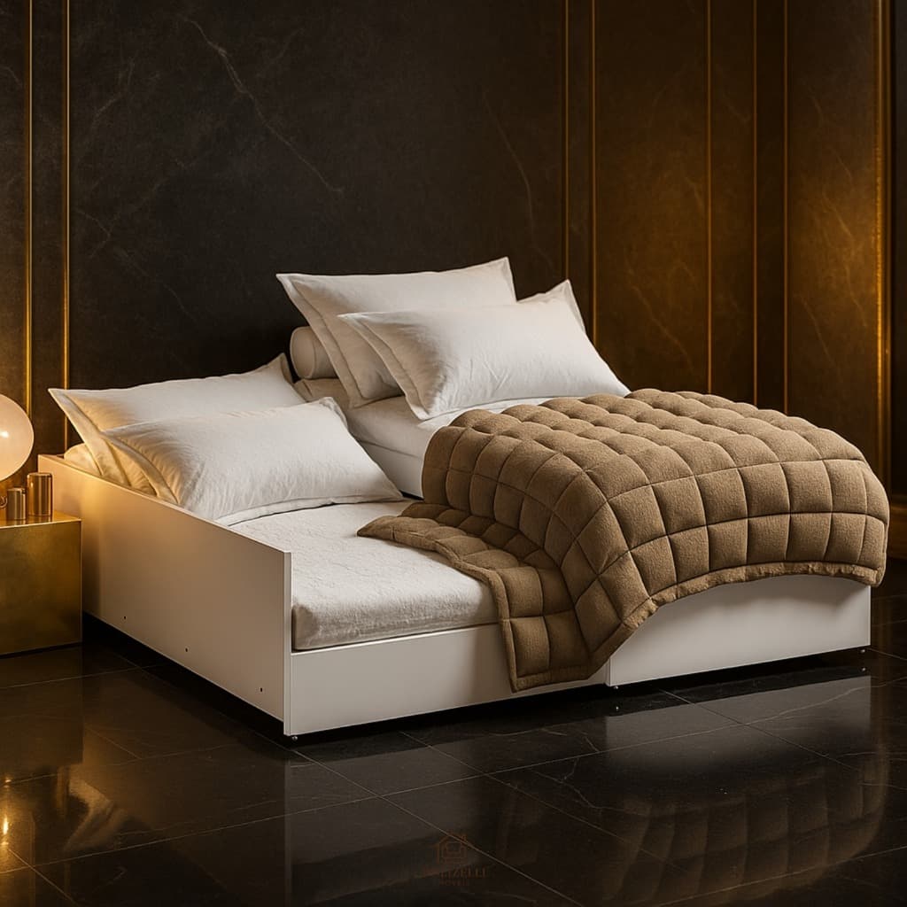 Cama Matrix Bicama Solteiro Com Colchão 88x188 cm 3 Em 1 Auxiliar Vira Casal - Polizelli Móveis