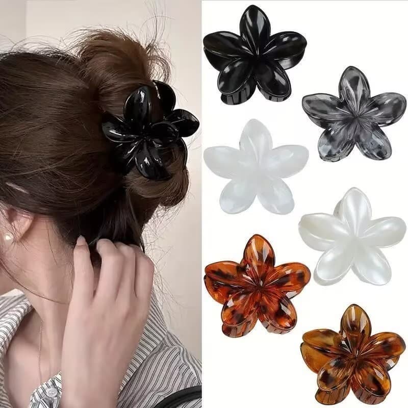 Plumeria Acrílica Vintage Flor De Grampos De Cabelo Clipes Barrettes Headwear Acessórios
