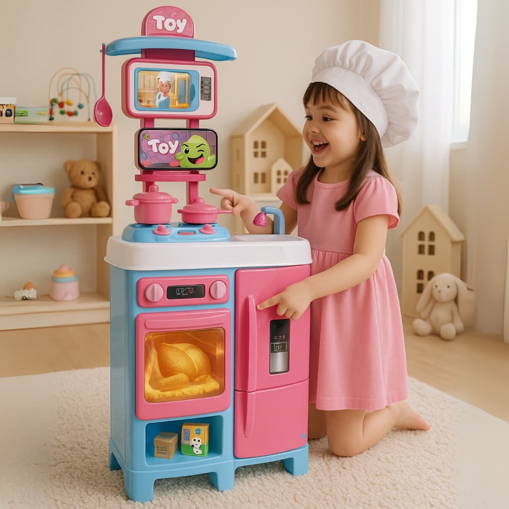 Cozinha Infantil Completa Grande 92cm Sai Agua de Verdade C/ Acessórios