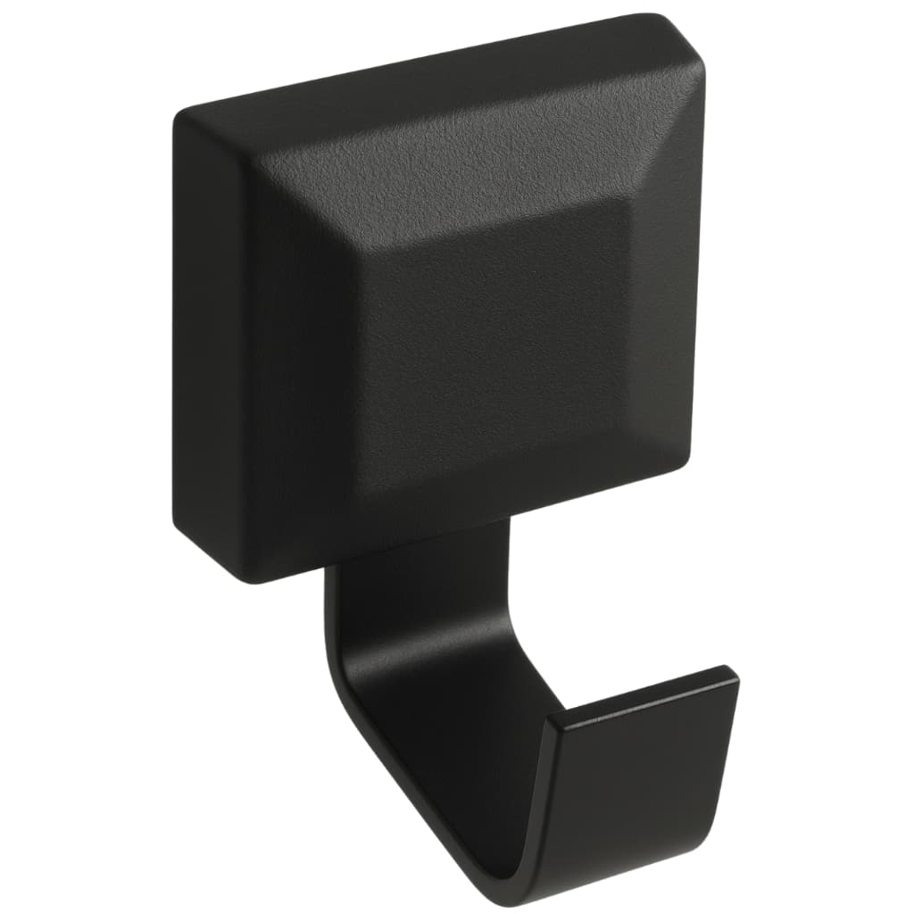 Cabide De Toalha Para Banheiro Lavabo Com Fixaçao Dupla Face Master Preto Fosco