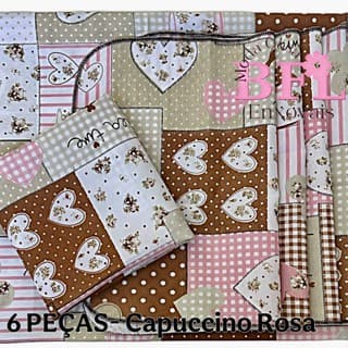 Jogo Americano 6 peças Estampado- Kit De Cozinha 6 Peças- Casa Decoração.