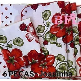 Jogo Americano 6 peças Estampado- Kit De Cozinha 6 Peças- Casa Decoração