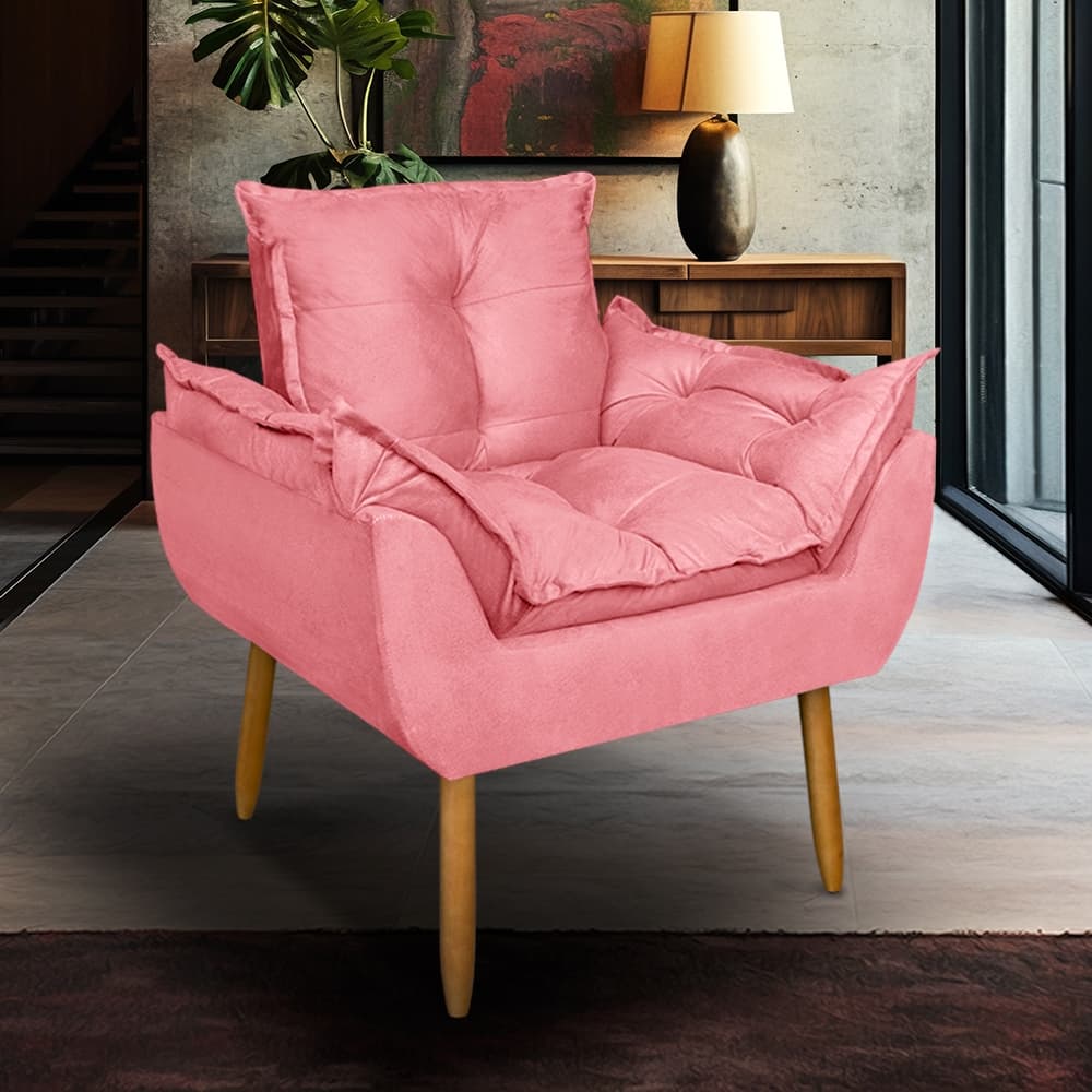 Poltrona Cadeira Para Manicure Resistente Opala Suede