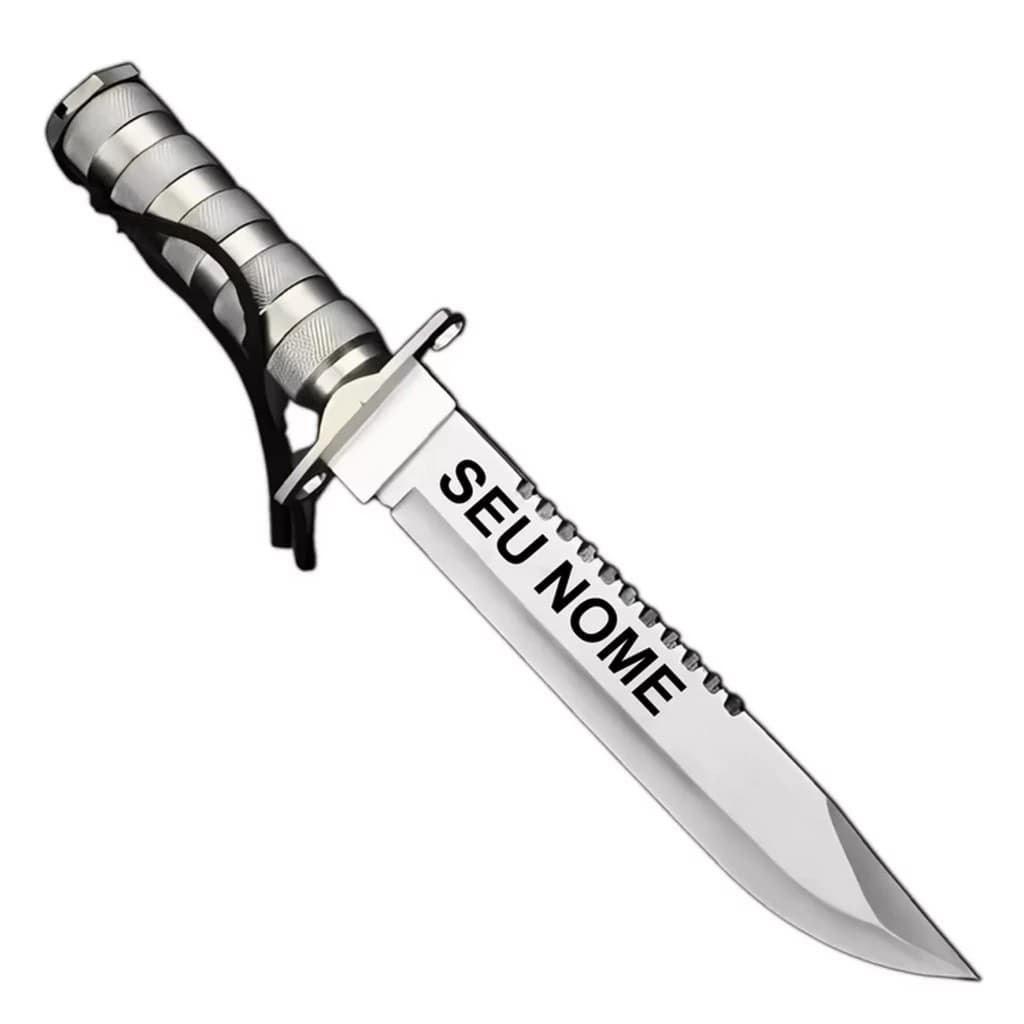 Faca Tática Personalizada Seu Nome Gravado Rambo
