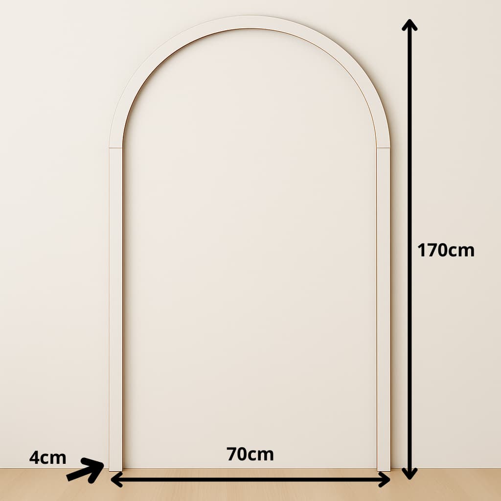 Arco Romano em MDF Branco 170x70cm – Parede Decorativa