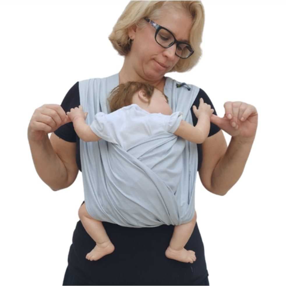Wrap Sling de Vestir - FastSling de Vestir Baby Sling Cinza Claro