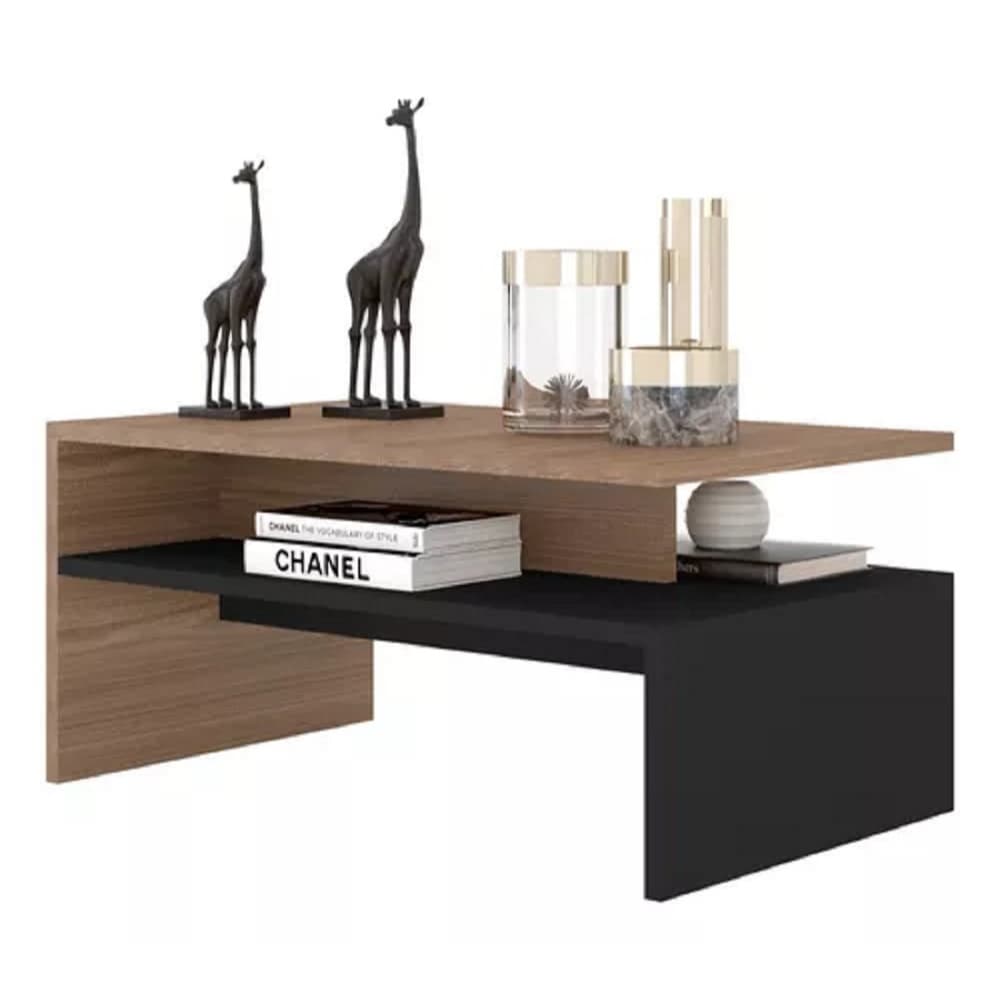 Mesa para sala de centro com 2 andares decoração e organização casa